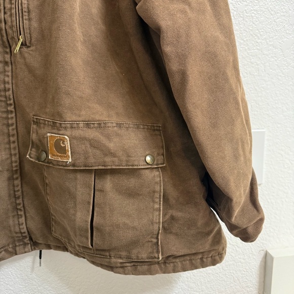Vintage Carhartt Barn Coat – Brown Duck Canvas, Corduroy Collar, 3XL (CB2582) - Picture 3 of 16